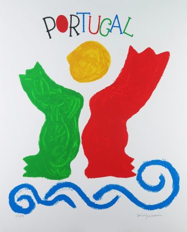 José de Guimarães Portugal Serigrafia sobre papel, ano1993