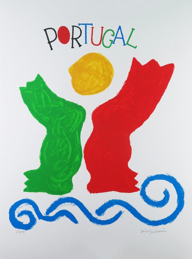 José de Guimarães Portugal Serigrafia sobre papel, ano1993