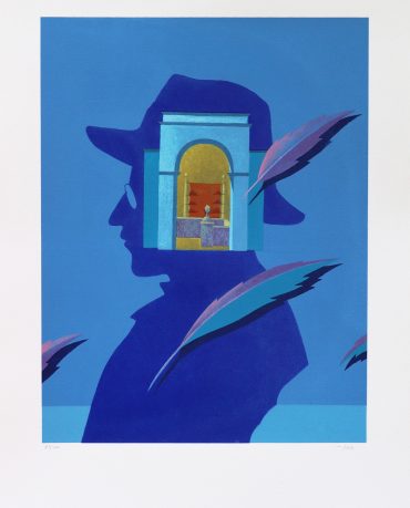 Alfredo Luz - Fernando Pessoa, serigrafia sobre papel, 52 x 40 cm