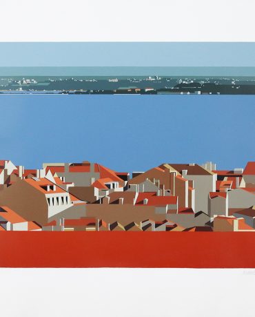 Maluda, Telhados de Lisboa, serigrafia sobre papel