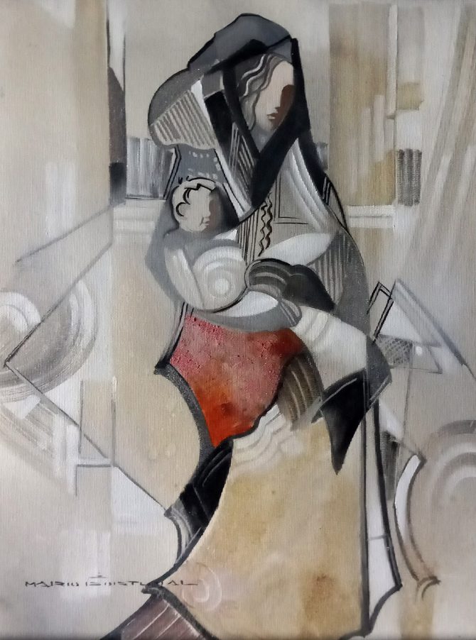 Mário Portugal - A mulher do Pescador, óleo sobre tela