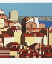 Maluda. Telhados de Lisboa, serigrafia sobre papel 94/150