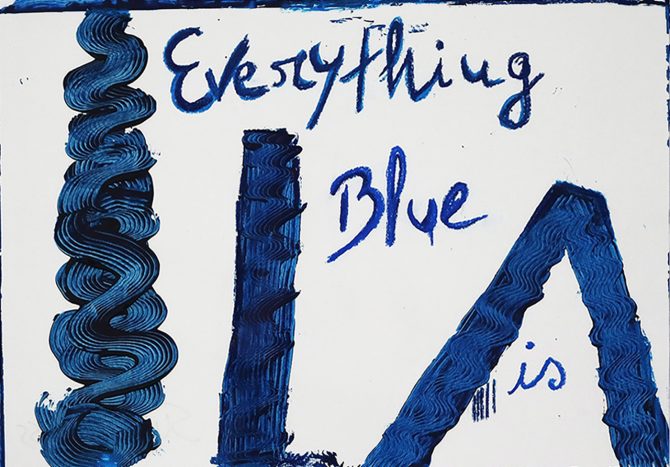 Susana Gaspar, Everything is blue, Técnica mista sobre papel