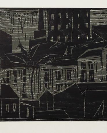 José Júlio Andrade dos Santos, sem título, Xilogravura sobre papel nº 27/100, dimensão: 40 x 50 cm, dimensão com moldura: 49 x 58 cm, 1957