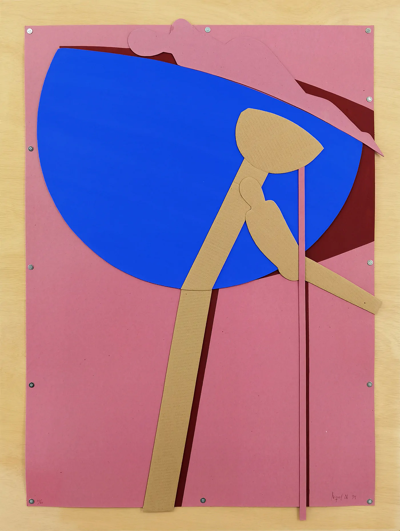 MIQUEL NAVARRO ABISME Multiple with collage sobre cartão e madeira, nº 25/60, Ano: 1994