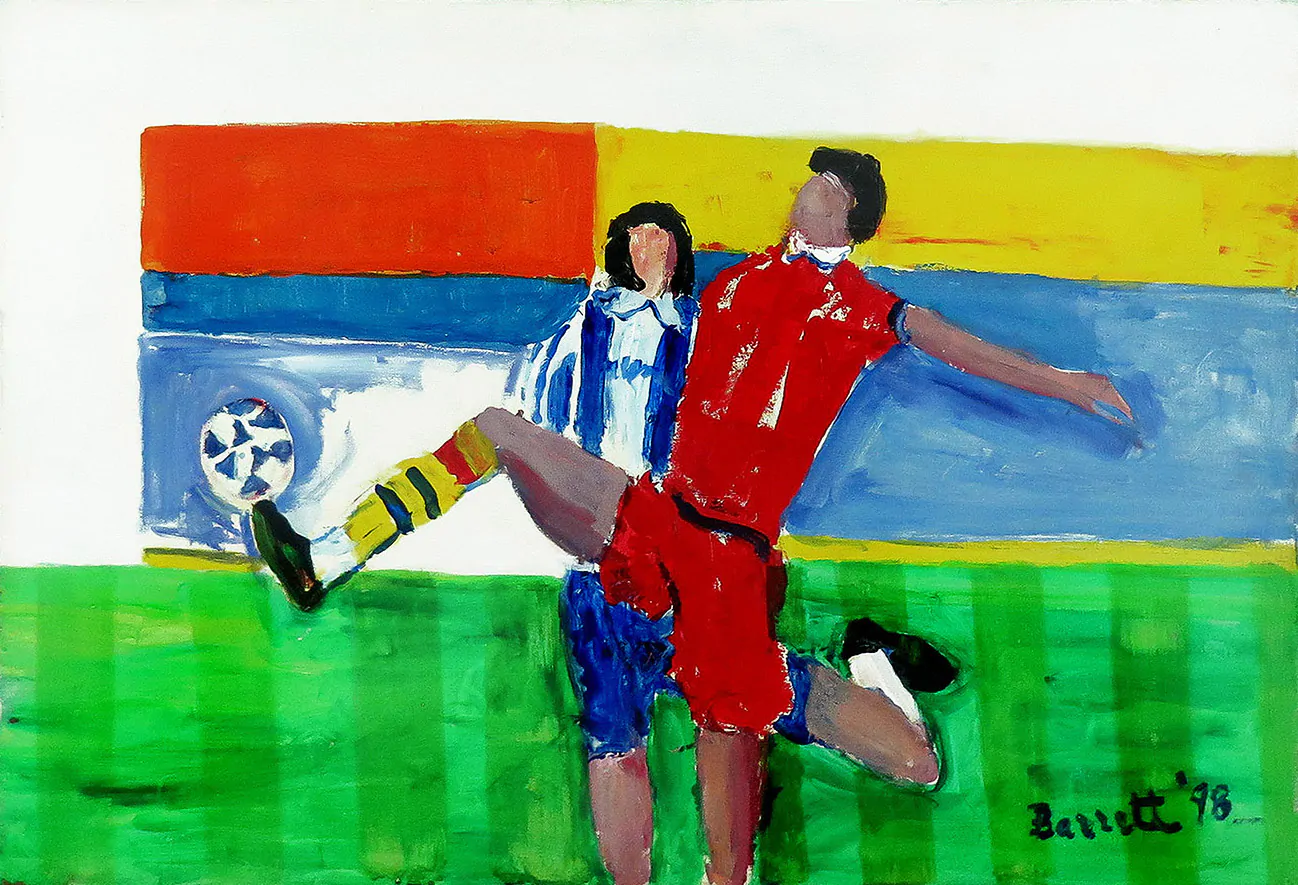 MICHAEL BARRETT Porto x Benfica Acrílico sobre tela, ano 1998