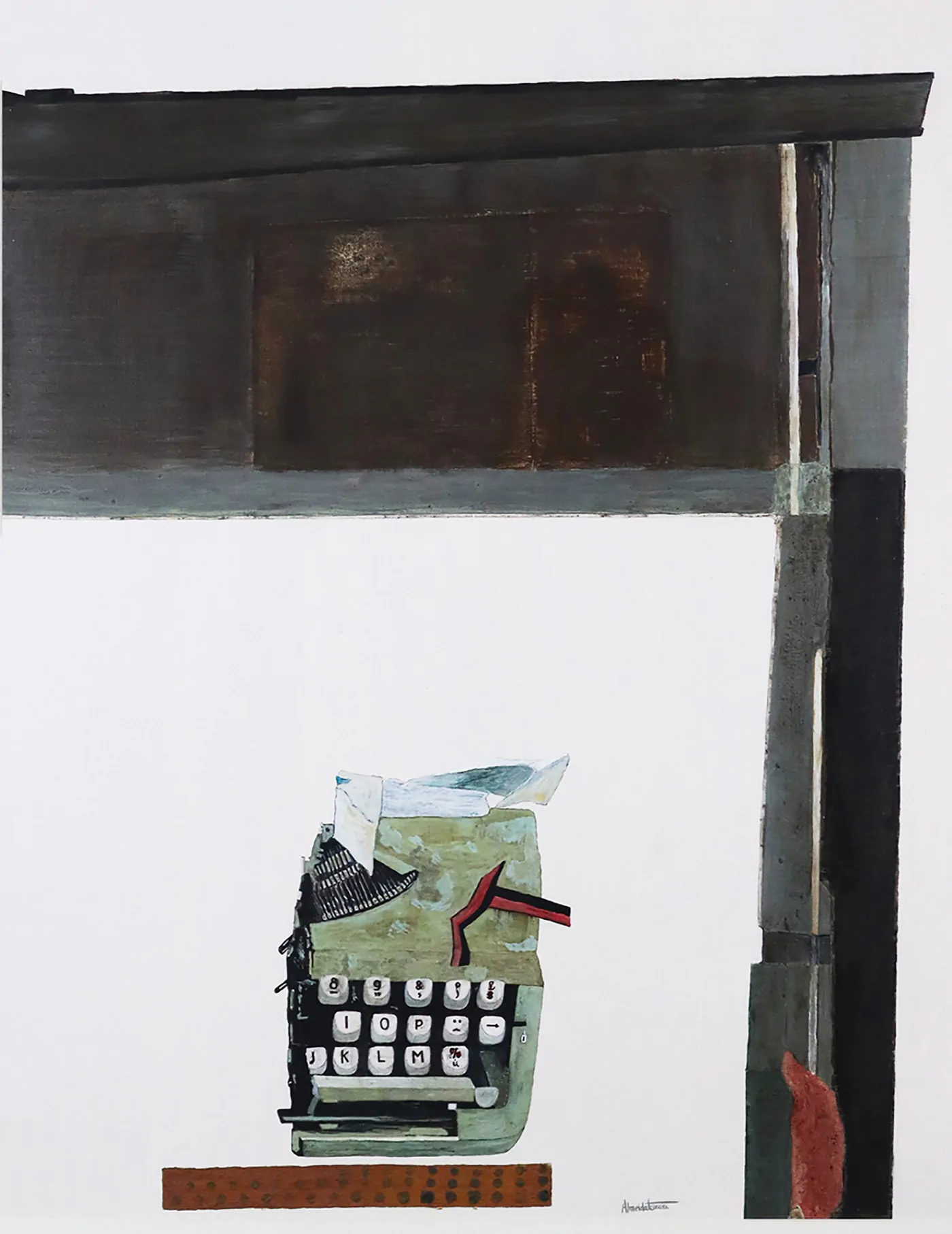 Almeida Teixeira, sem título, técnica mista sobre papel.