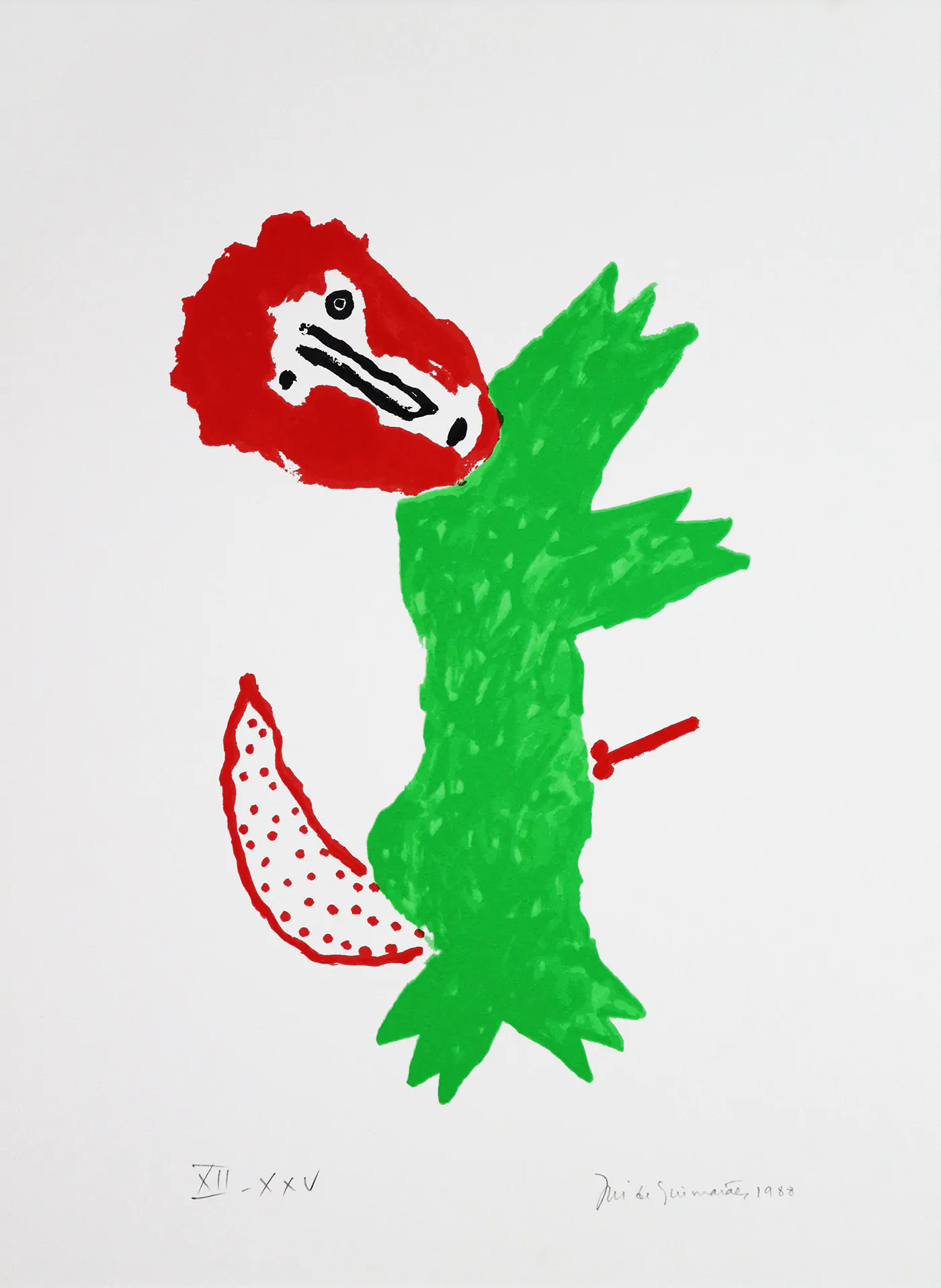 José de Guimarães, Duende Verde, serigrafia sobre papel