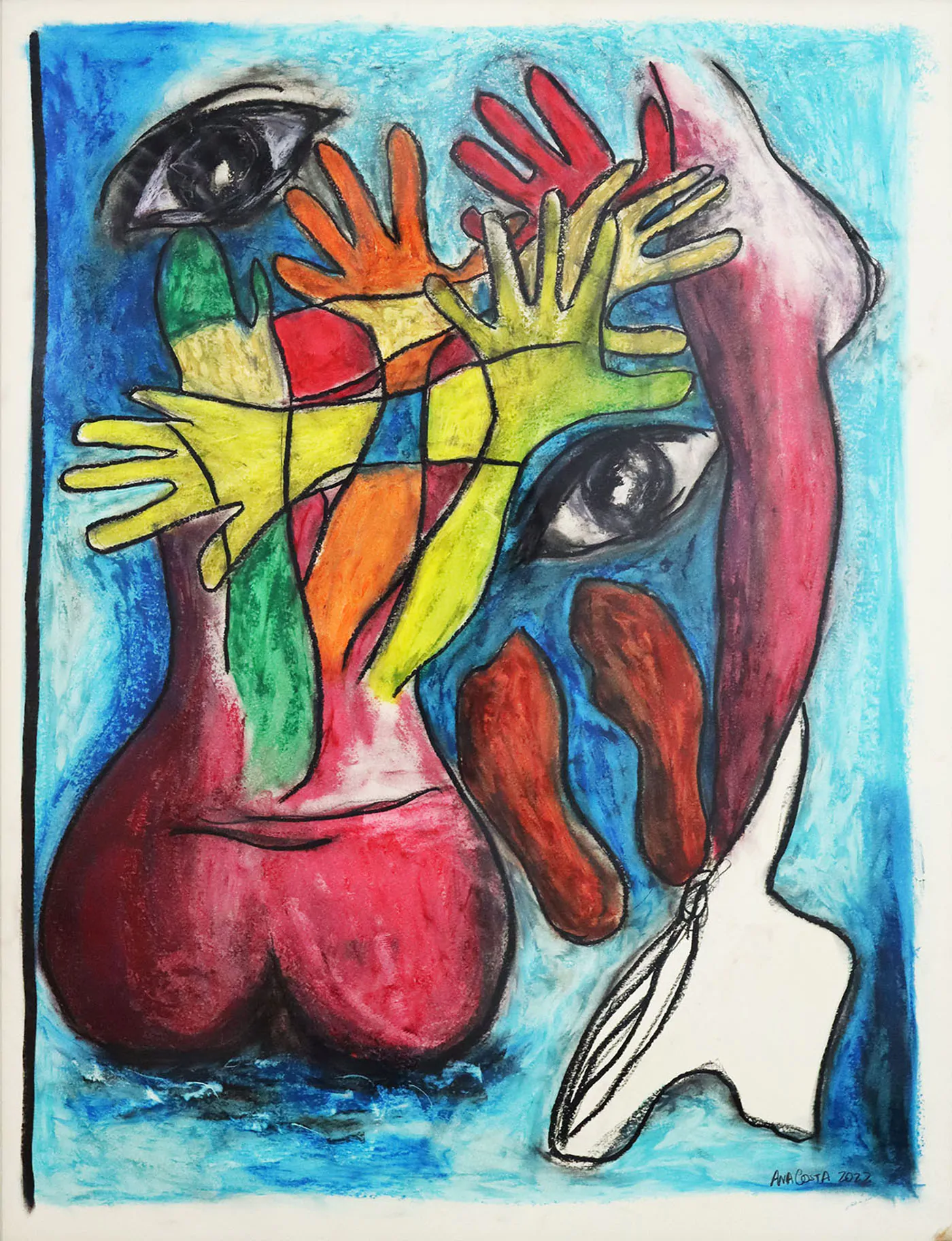 Ana Costa. Sem título. Técnica mista sobre papel.