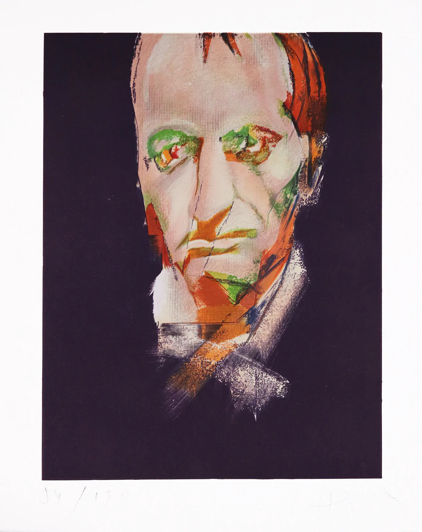 Júlio Pomar,Charles Boudelaire, litografia sobre papel 54-150