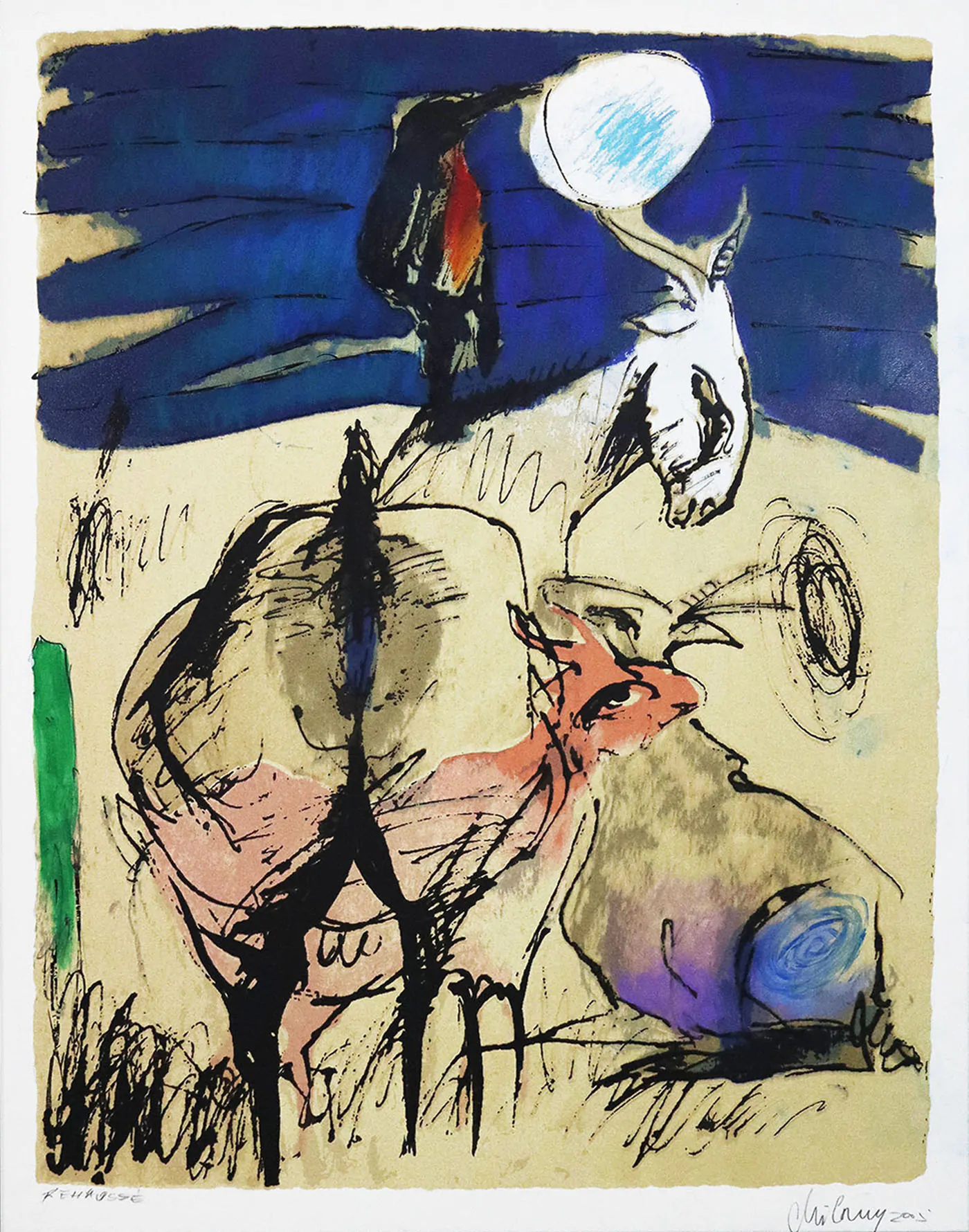 Roberto Chichorro, sem título, Giclée fine art sobre tela-Rehaussé