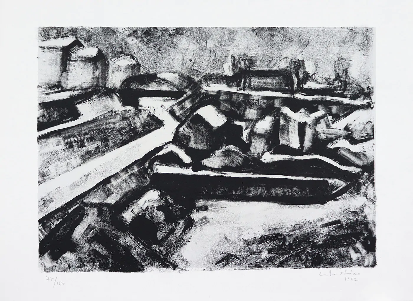 Celestino Alves, Canal de Saint-Denis, Gravura sobre papel nº 75-150