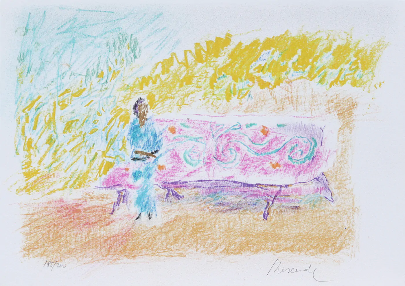 Júlio Resende, da Série Goa, litografia sobre papel