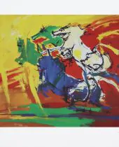 Artur Bual, Cavalos, serigrafia sobre papel