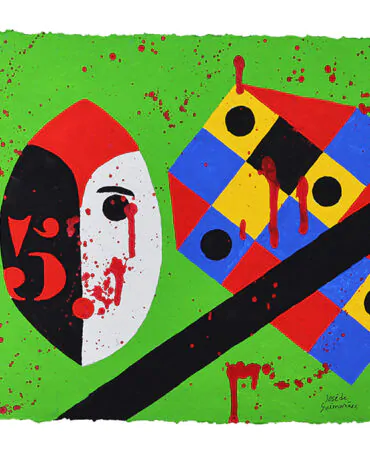 José-de-Guimarães--sem-título-gueche-sobre-papel-artesanal