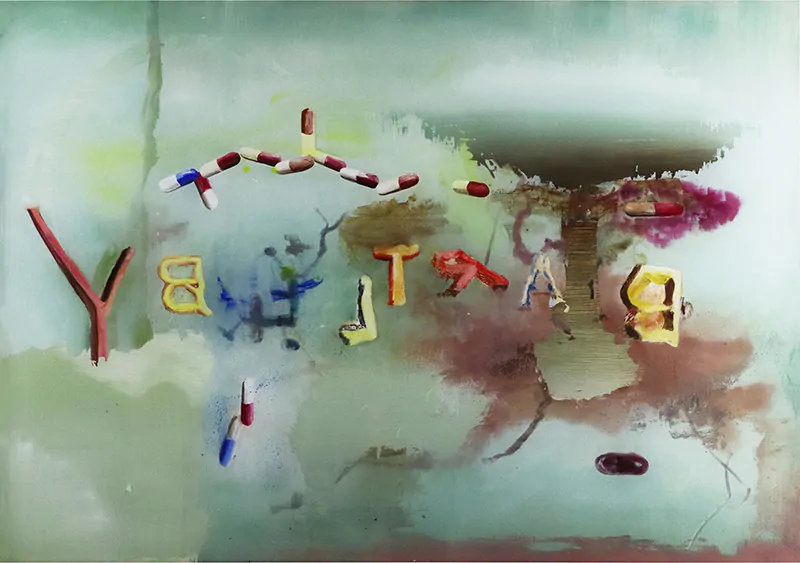 Gil Heitor Cortesão-sem título-Óleo sobre plexiglass-Dimensão: 70 x 100 cm-1996