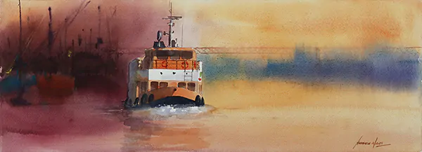 António-Neves-Lisboa-Aguarela-Sobre-Papel-Artesanal