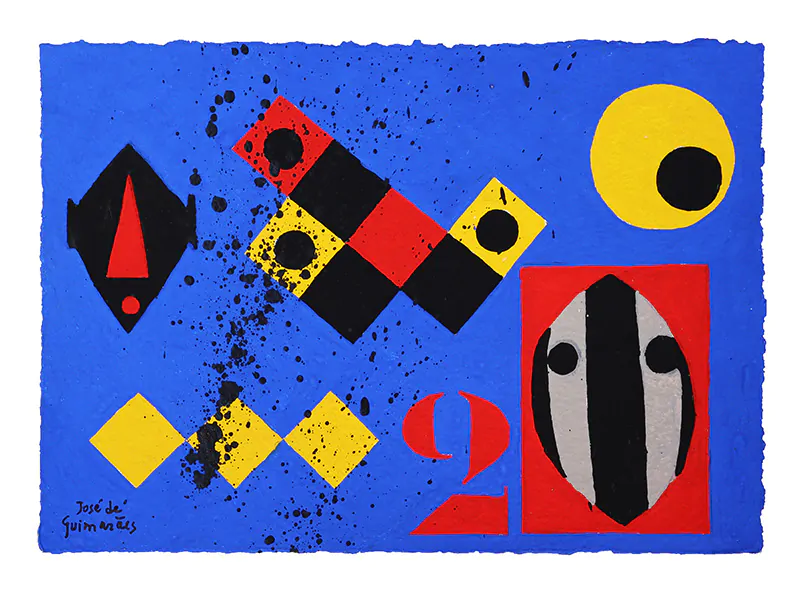 José-de-Guimarães-s-título-guache-s-papel-artesanal