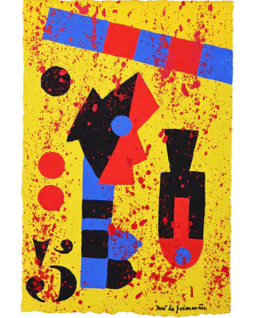 José-de-Guimarães-s-título-guache-s-papel-artesanal