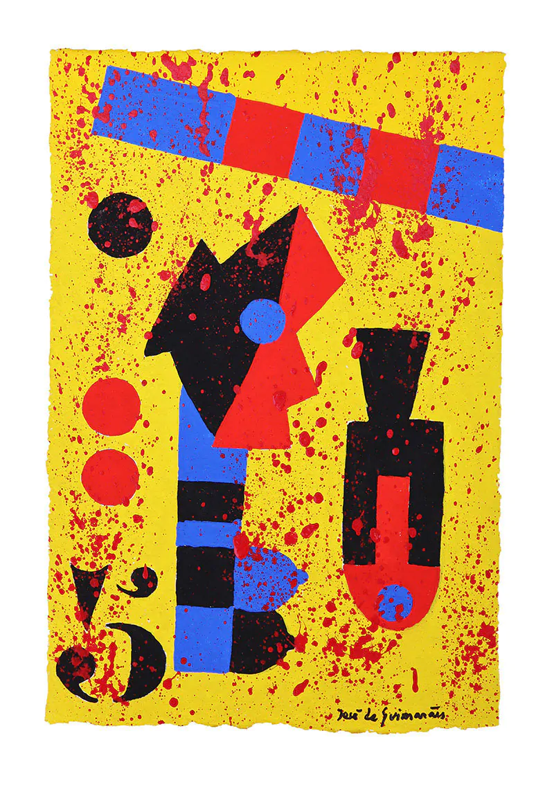 José-de-Guimarães-s-título-guache-s-papel-artesanal