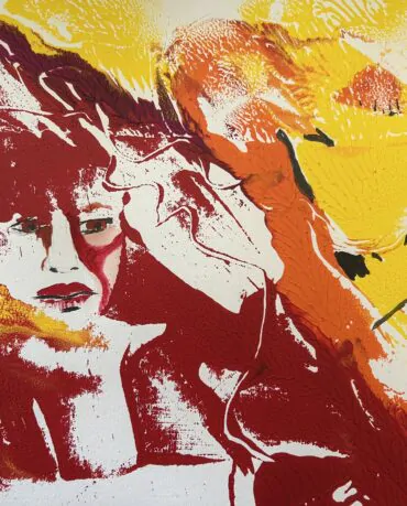 Olinda Mota. Sem título. Técnica mista sobre papel. A3. Emoldurada