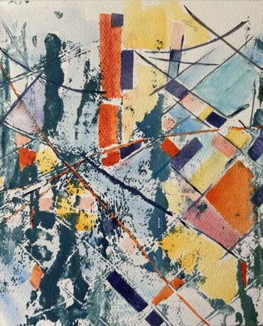 Olinda Mota. Sem título. Técnica mista sobre papel. A3. Emoldurada