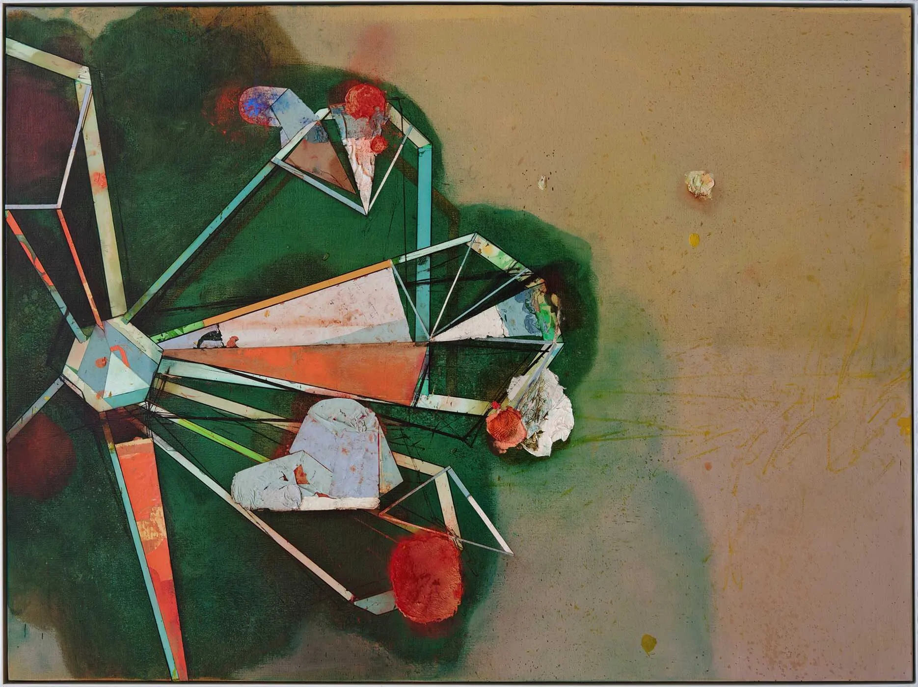 Gil Maia. Constructiones Valetudinarii V. Acrílico sobre tela Dim.: 130x95cm. 2014