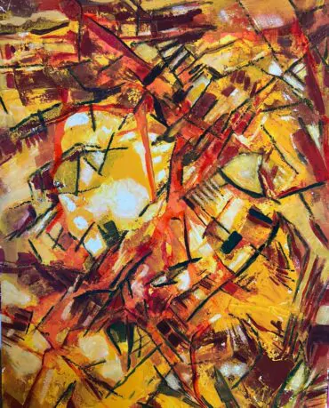 Olinda Mota. Sem título. Técnica mista sobre papel. A3. Emoldurada