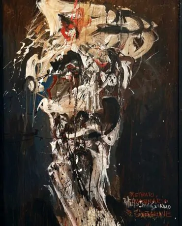 Artur Bual. Retrato Imáginario Cezarine Acrílico sobre tela 153 x 103 cm 1990