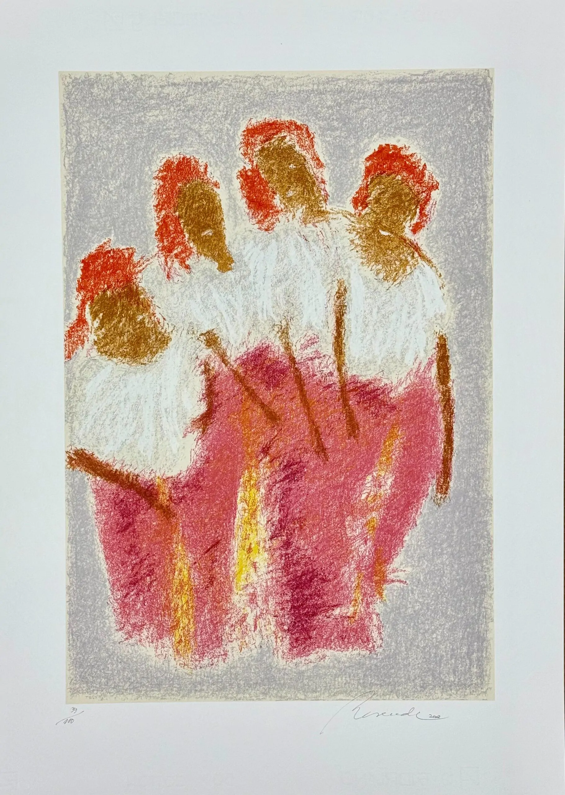 Júlio Resende. Ritmo na ilha. Serigrafia. Dimensão: 55x37,5cm. Dimensão total: 70x50cm. 39/100