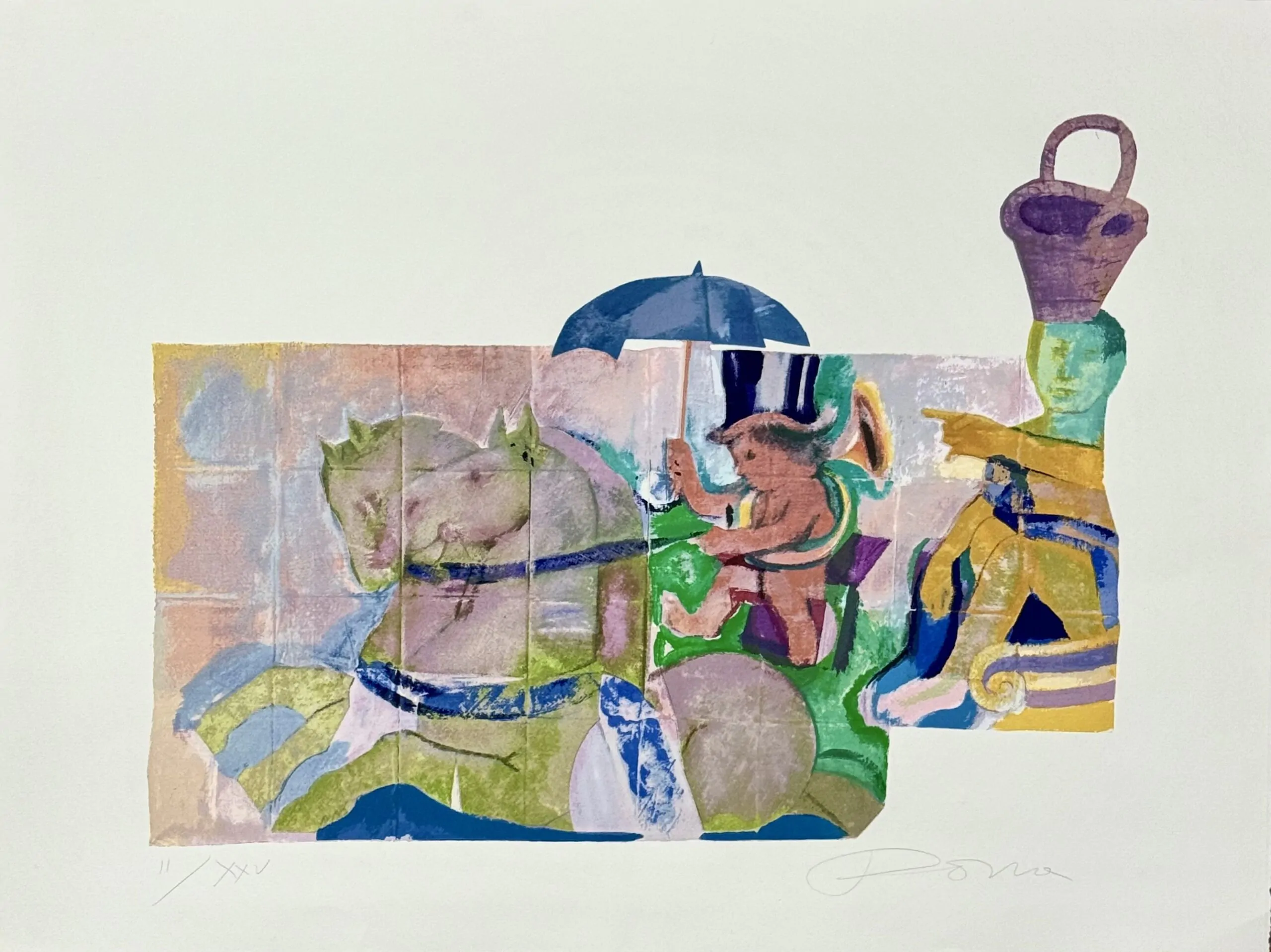 Júlio Pomar. Serigrafia. Dimensão: 47x61cm. Dimensão total: 60x80cm II/XXV