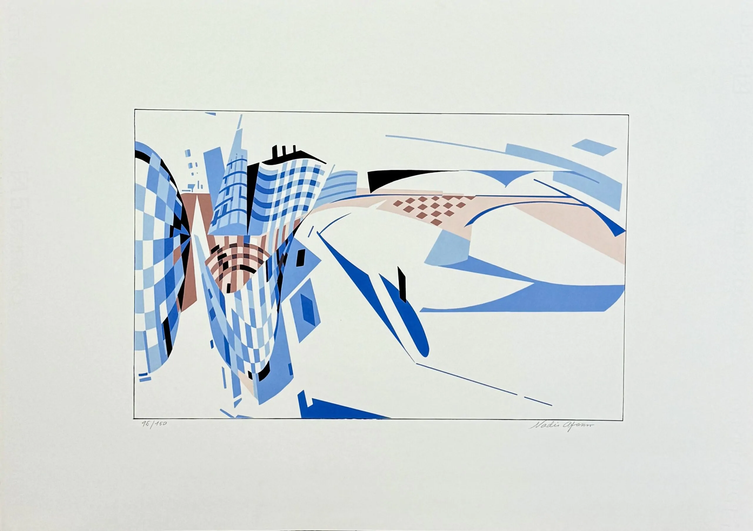 Nadir Afonso Serigrafia Dim.: 29x46cm Dim. mold.: 50x70cm 96/150