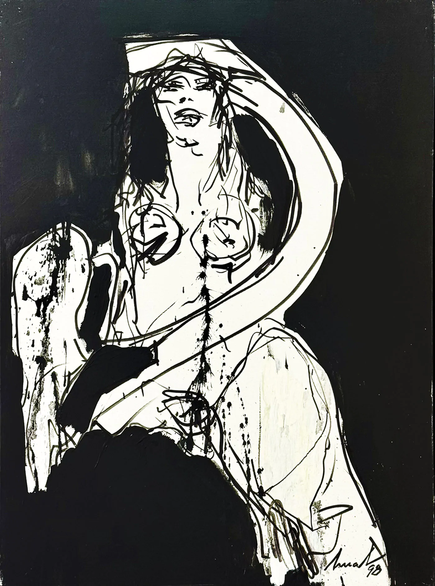 Artur Bual Acrílico sobre tela Dim.: 81x60cm Dim. moldura: 92x70cm