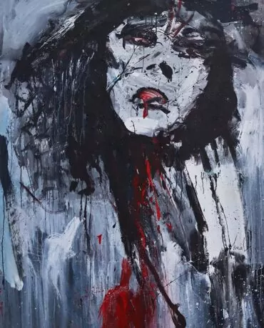 Artur Bual Florbela Acrílico sobre tela Dim.: 208x120cm