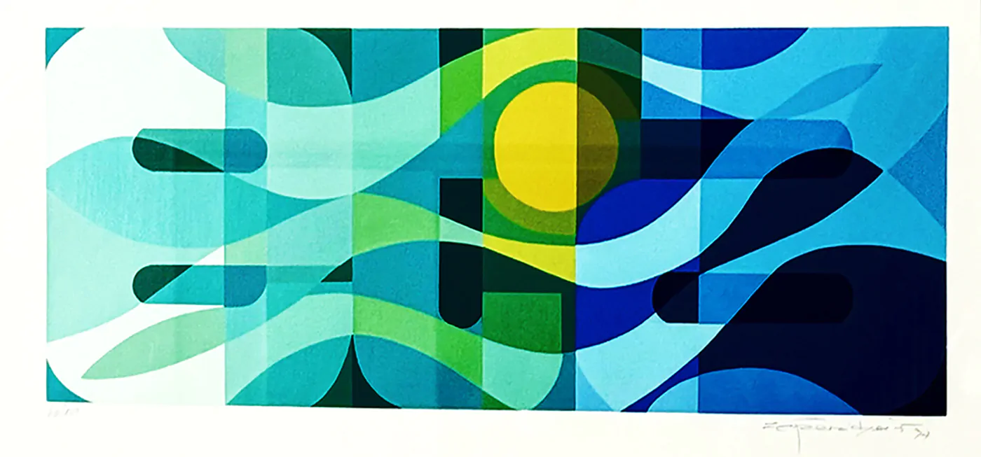 Zé Penicheiro Sem título, 1997 Serigrafia Dim. mancha: 23x57cm Dim. moldura: 50x80cm 66/150