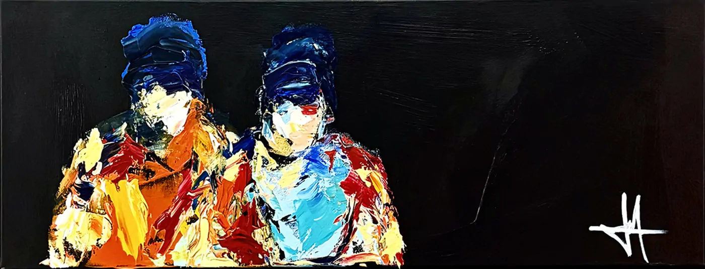 Henrik Busk Andersen Acrílico sobre tela Dim.: 30x80cm Dim. moldura: 34x84cm