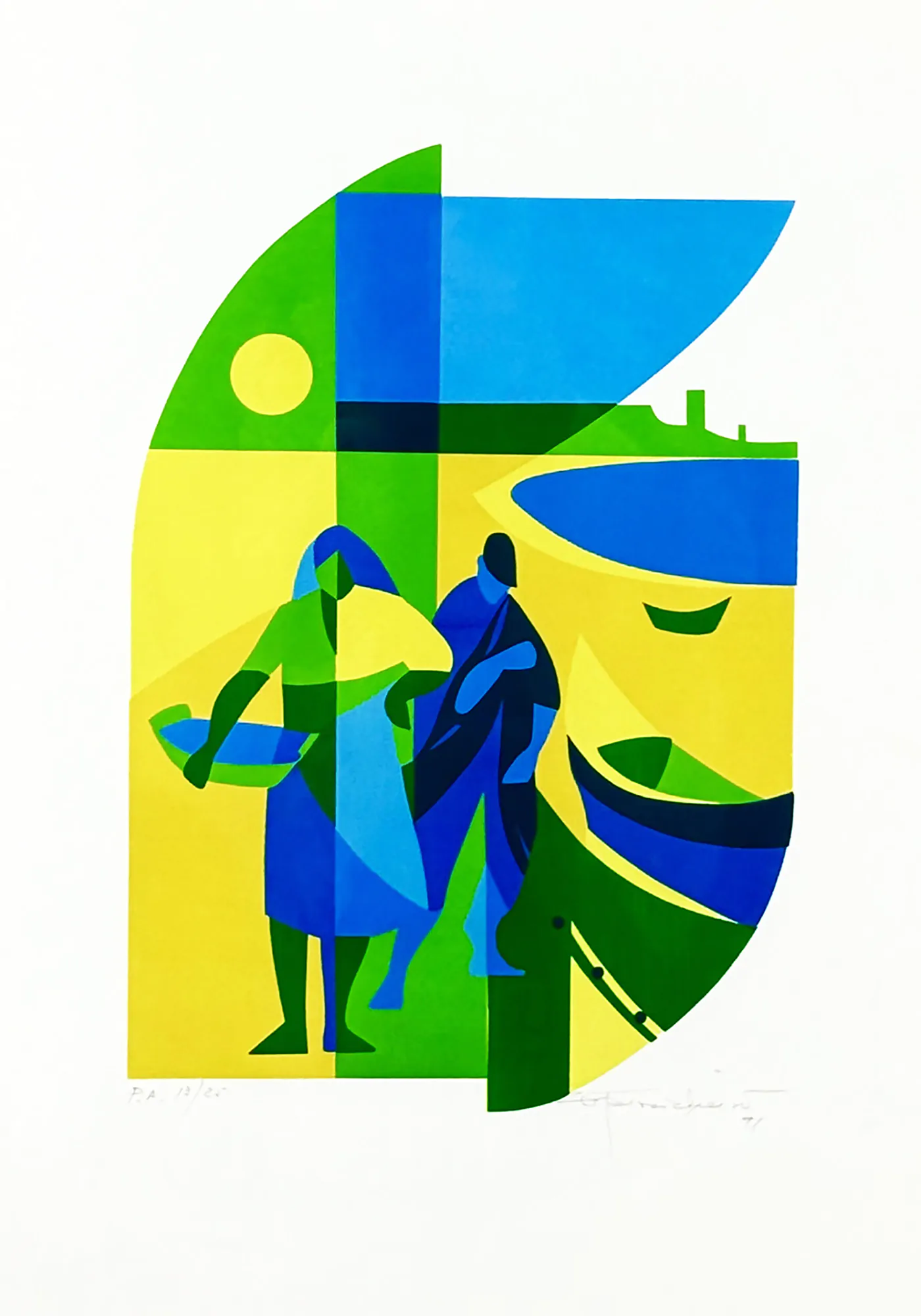 Zé Penicheiro Sem título, 1991 Serigrafia Dim. mancha: 40x28cm Dim. moldura: 69x53cm PA 13/25