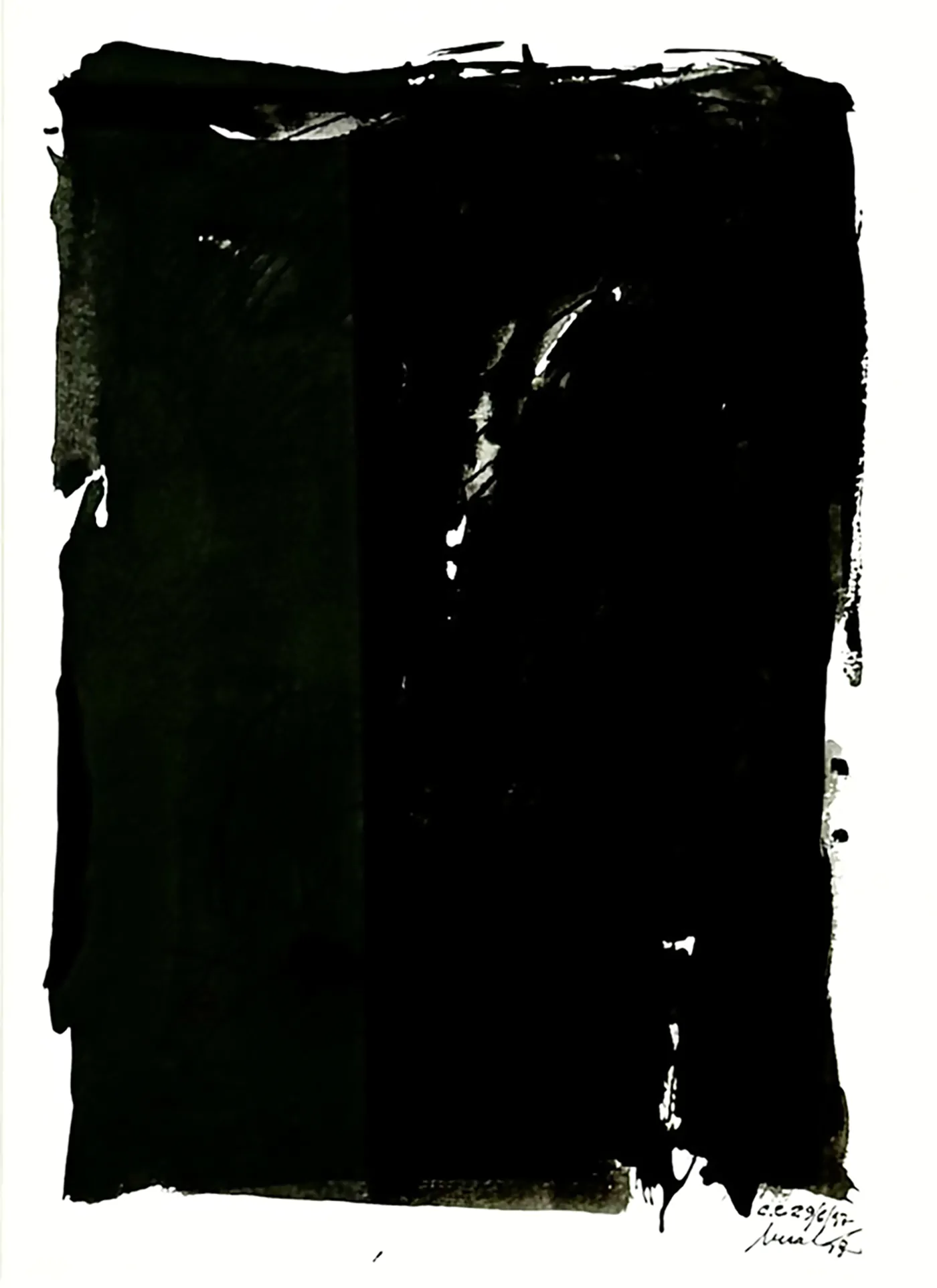 Artur Bual Tinta da china sobre papel Dim.: 47x28cm Dim. moldura: 68x56cm