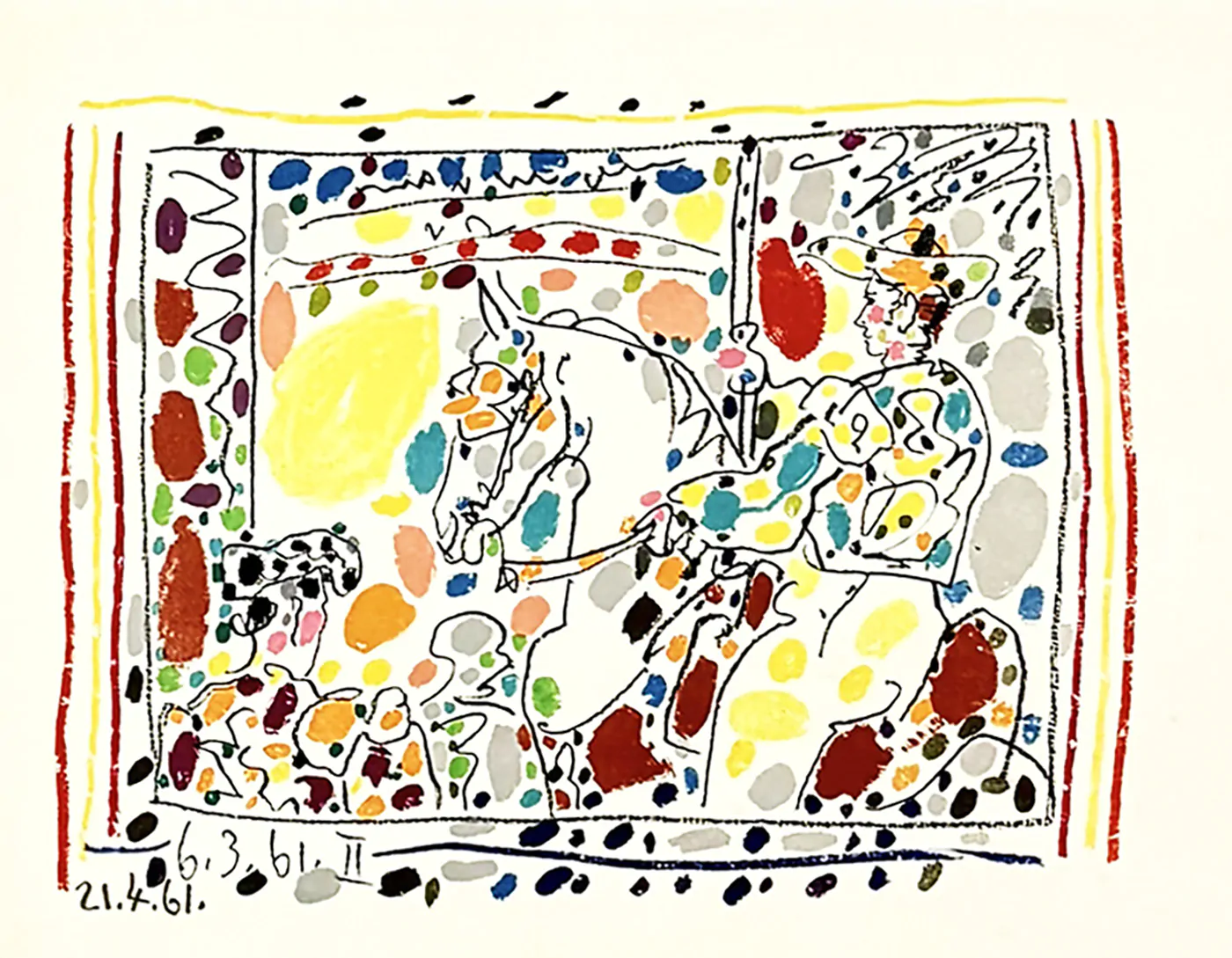 Pablo Picasso Litografia Dim.: 25x31cm Dim. moldura:45x51cm