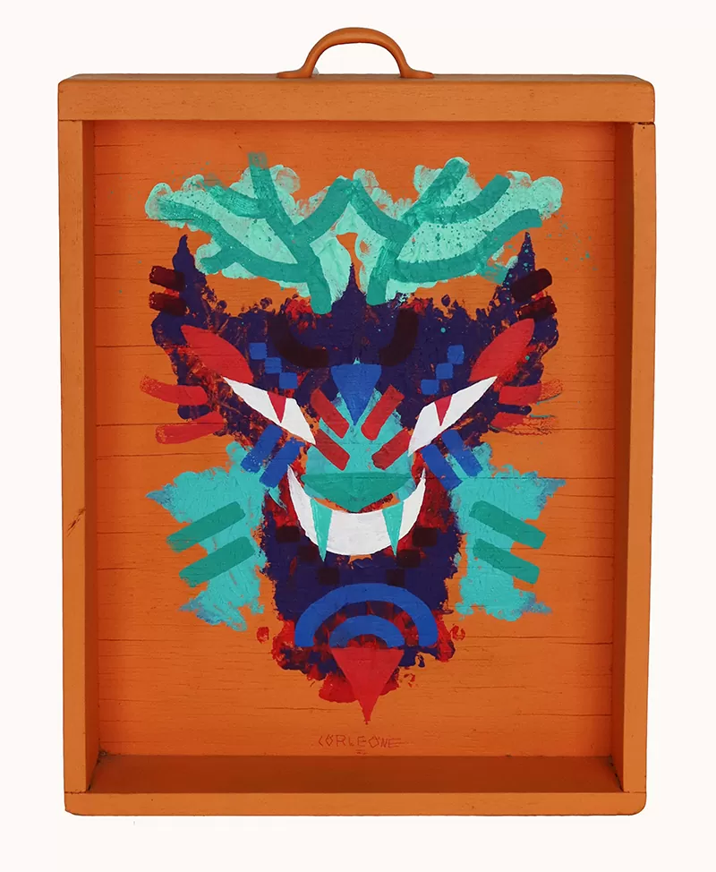 AkaCorleone-s título-Acrílico s madeira