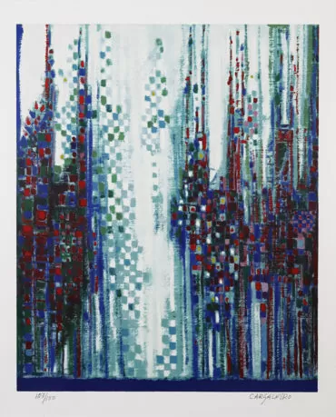 Manuel Cargaleiro-Cidade Suspensa-serigrafia s papel