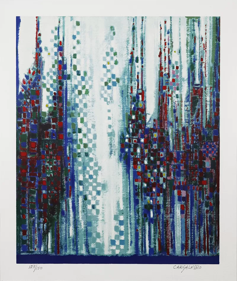 Manuel Cargaleiro-Cidade Suspensa-serigrafia s papel