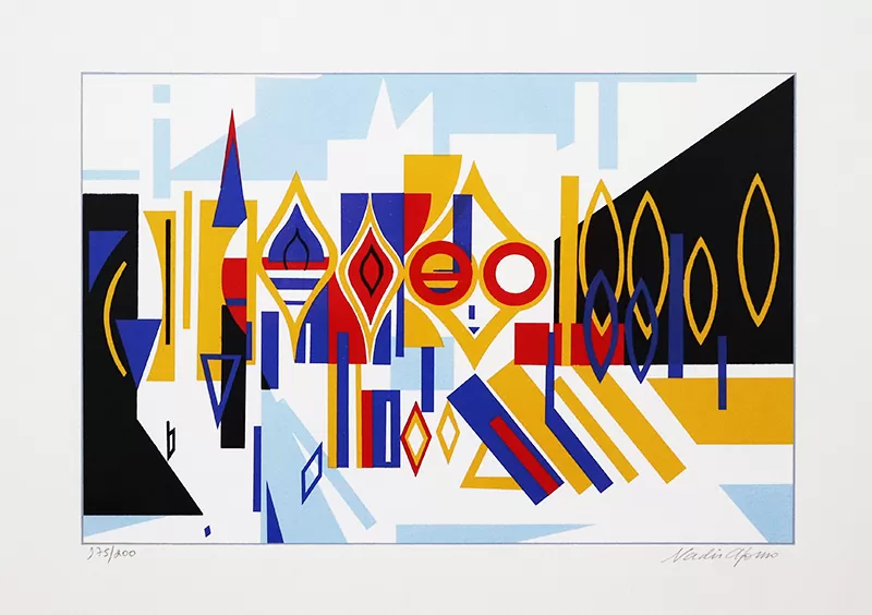 Nadir Afonso-Parma-serigrafia s papel