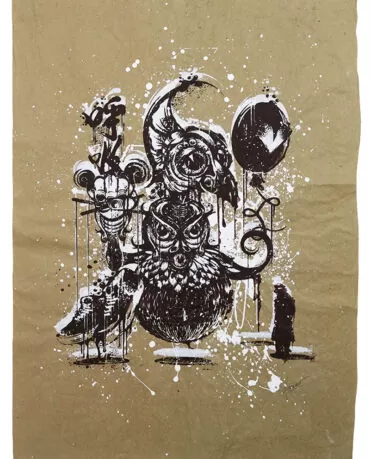 Paulo Arrainano-s título-Acrílico s papel Kraft