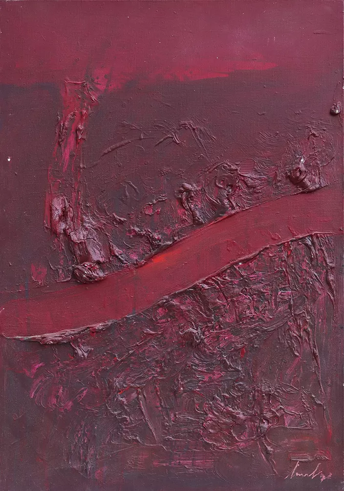 Artur Bual. Sem título. Acrílico sobre tela. 73x50. 80x57cm