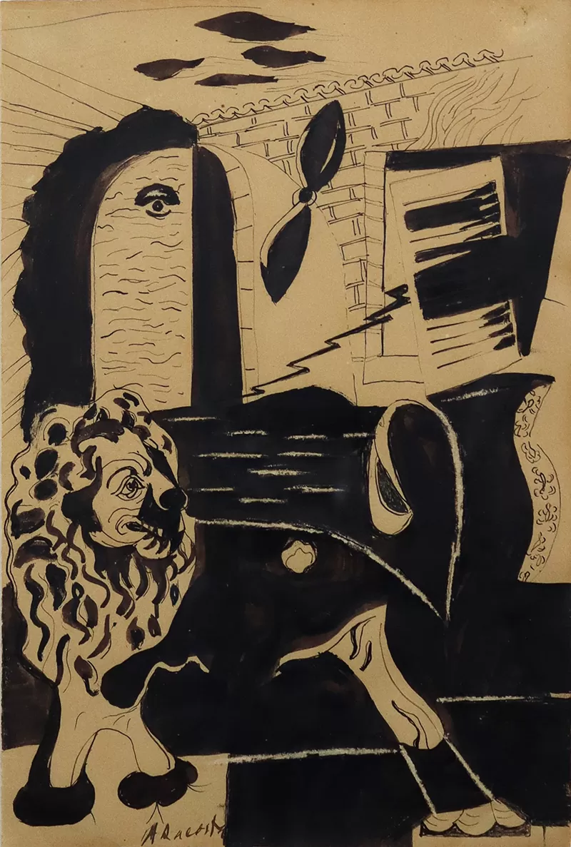 Dacosta-O leão-Tinta da China s papel