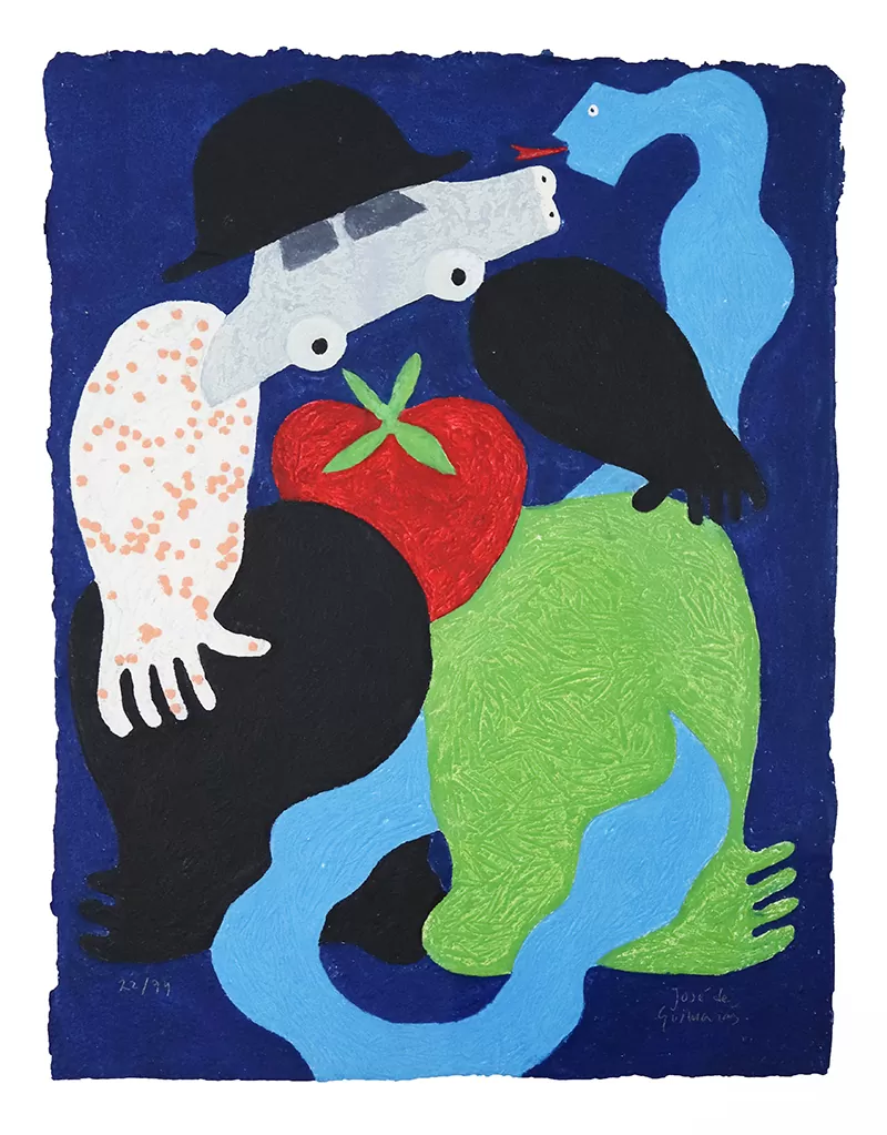 José de Guimarães-Quintette Boulders-74 x 56 cm