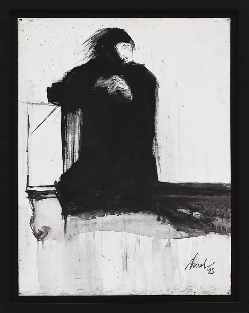 Artur Bual Acrílico sobre tela Dim.: 82x60cm Dim. mold: 92x70cm