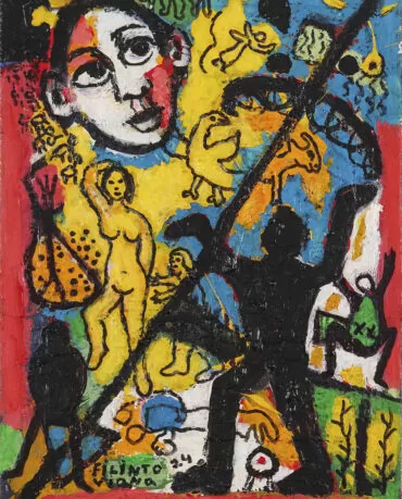 Filinto Viana. Sem título. Acrílico sobre tela. Dimensão: 40 x30 cm. Ano: 2024. Obra assinada pelo artista.