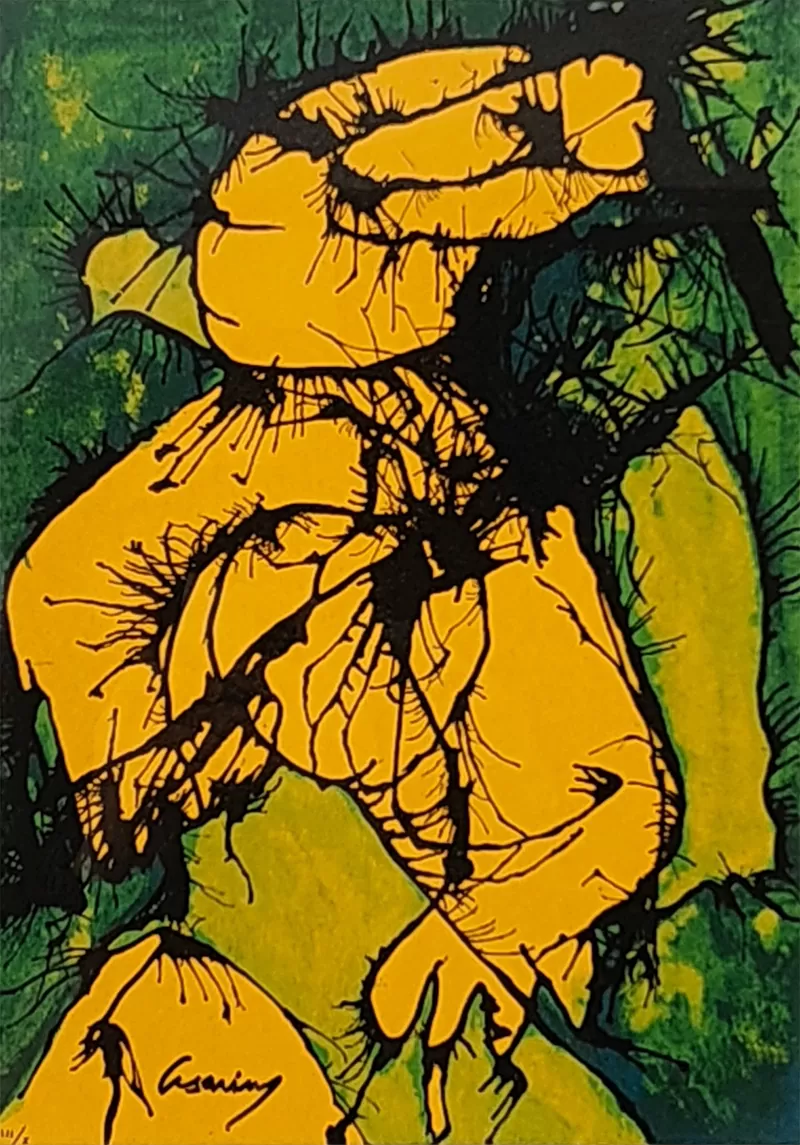 Mario Cesariny. Asaring. Serigrafia n.º III/X. Dimensão da mancha: 33 x 24 cm. Ano 2006